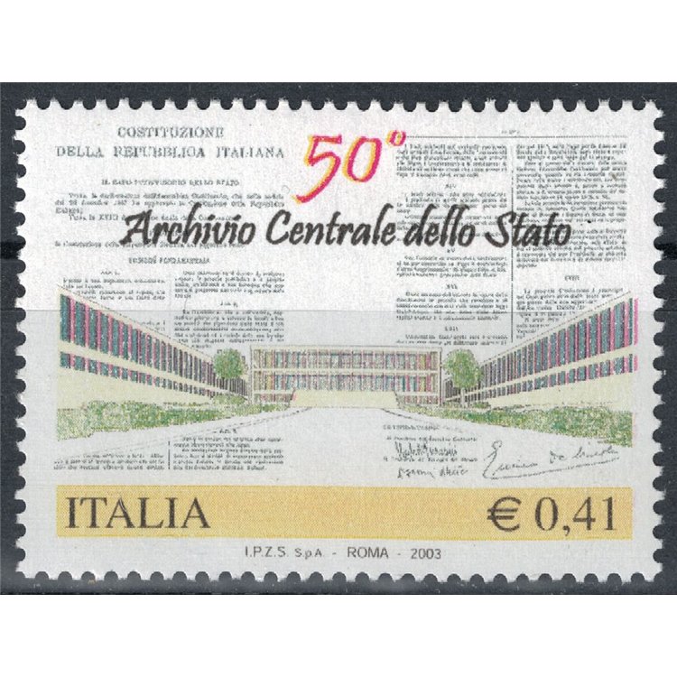 ITALIA 2003 Archivio Centrale dello Stato MNH**