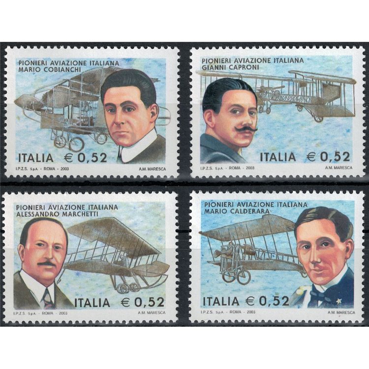 ITALY 2003 Aviation Pioneers 4v MNH**