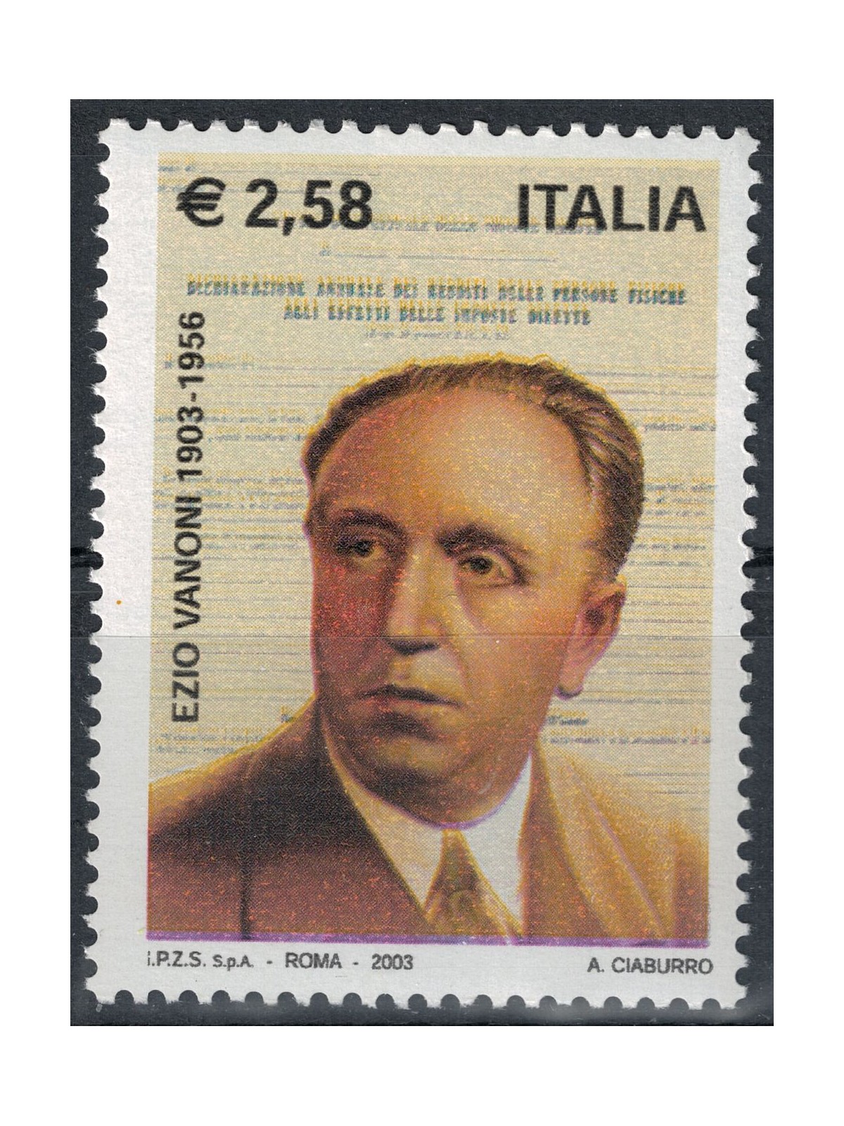 ITALIA 2003 Ezio Vanoni MNH**