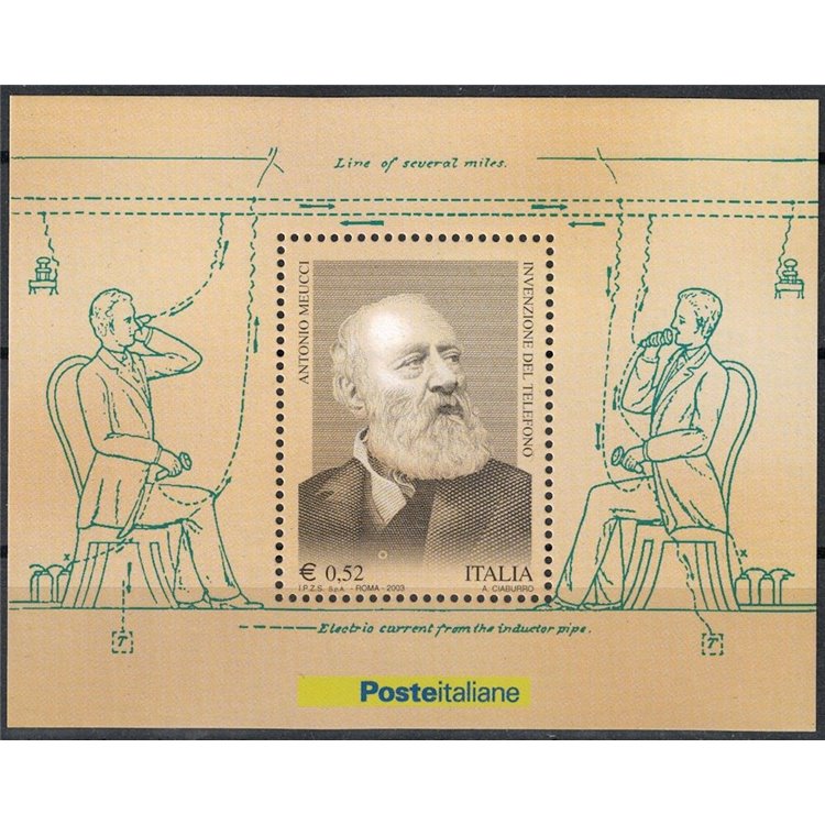 ITALY 2003 Antonio Meucci s/s MNH**