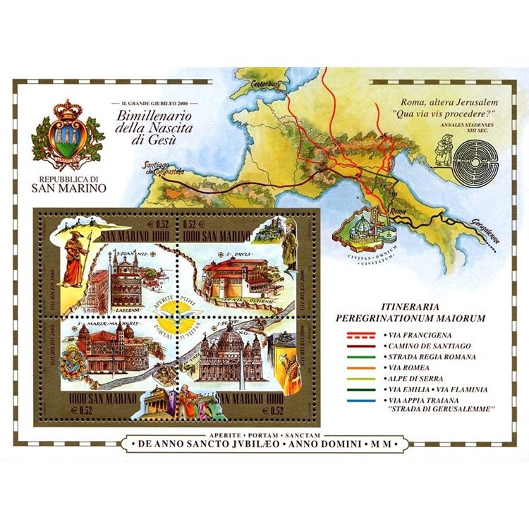 SAN MARINO 2000 Jubilee s/s MNH**