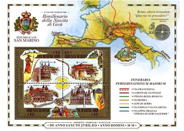 SAN MARINO 2000 Jubilee s/s MNH**