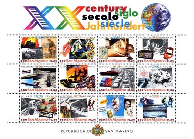 SAN MARINO 2000 XX Secolo BF MNH**
