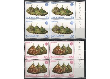 SAN MARINO 1977 Europe 2v in a block of four MNH**