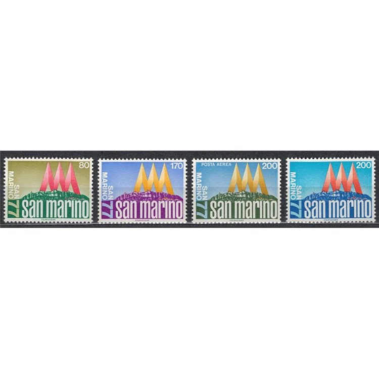 SAN MARINO 1977 Philatelic exhibition 4v MNH**