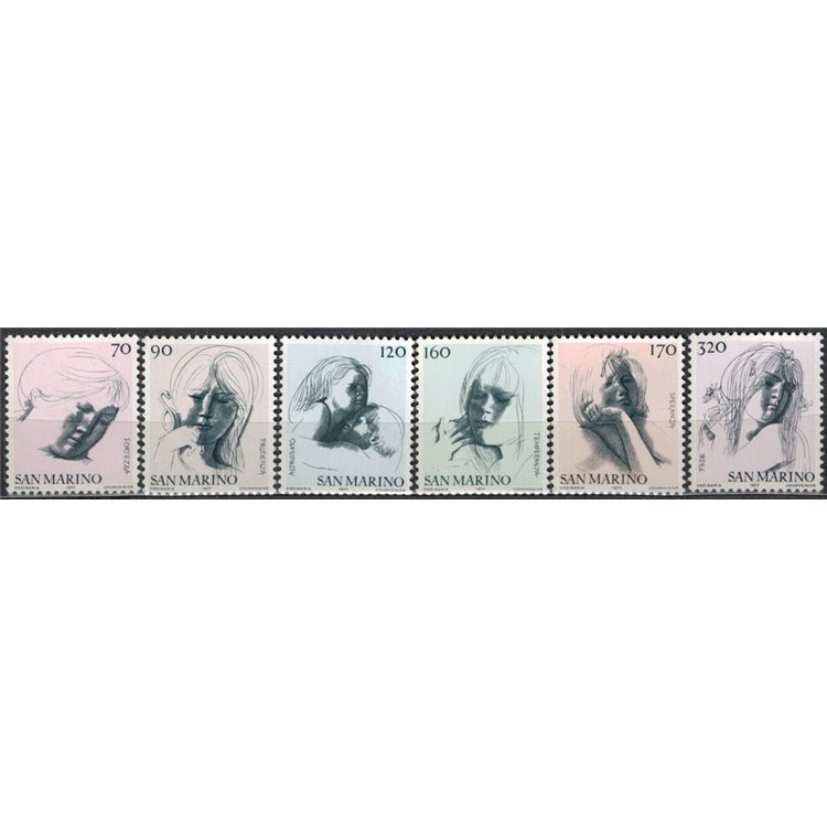 SAN MARINO 1977 Civil virtues 6v MNH**