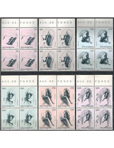 SAN MARINO 1977 Le virtù civili 6v in quartina MNH**