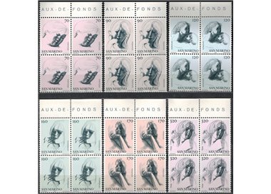 SAN MARINO 1977 Le virtù civili 6v in quartina MNH**