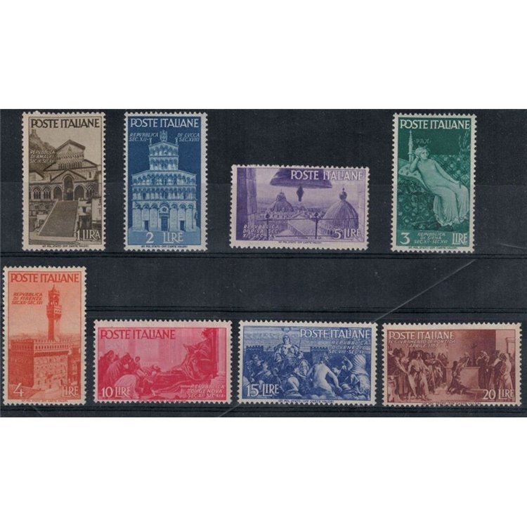 ITALY 1946 Advent of the Republic 8v MNH**