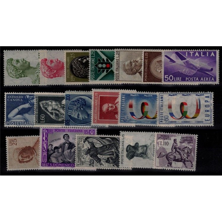 ITALY 1957 Complete Year 18v MNH**