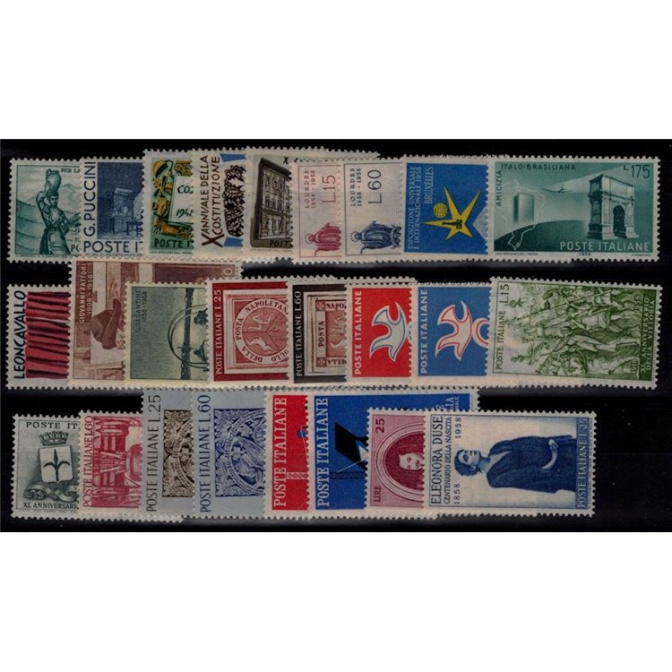 ITALIA 1958 Annata Completa 25v MNH**