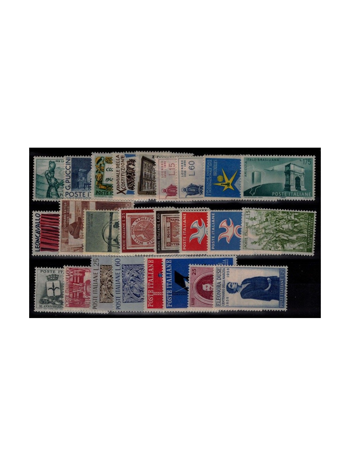 ITALY 1958 Complete Year 25v MNH**