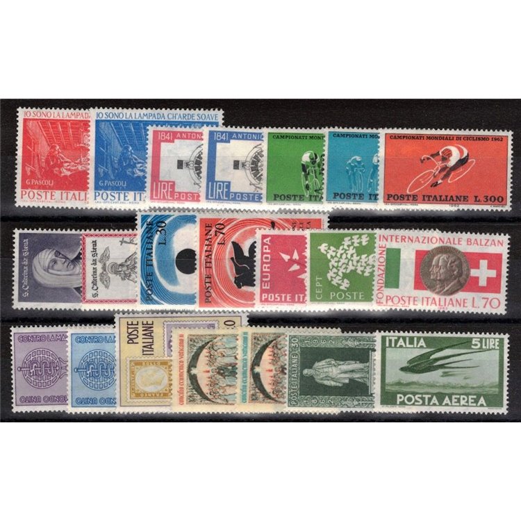 ITALIA 1962 Annata Completa 21v MNH**
