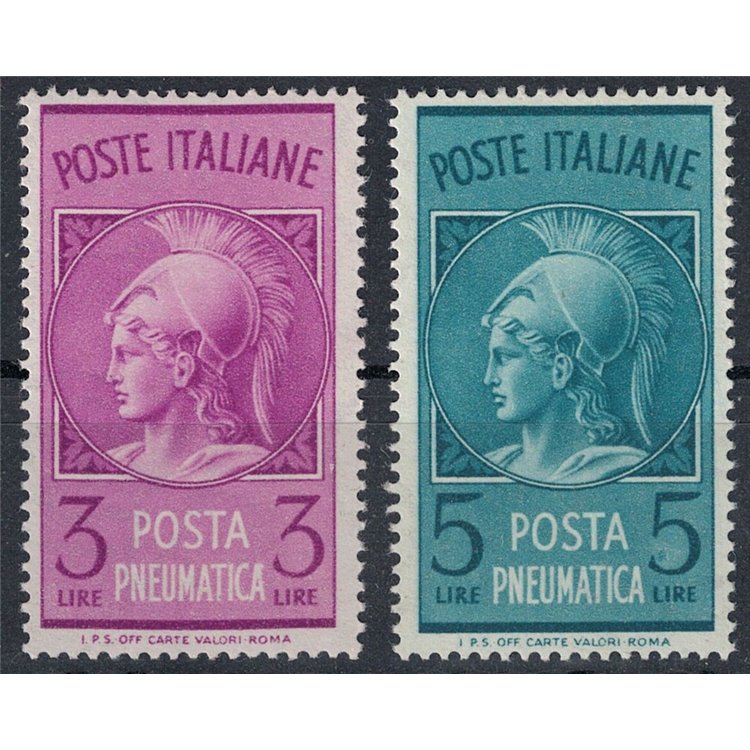 ITALY 1947 Pneumatic Mail 2v MNH**
