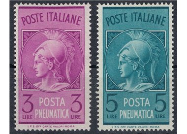 ITALY 1947 Pneumatic Mail 2v MNH**