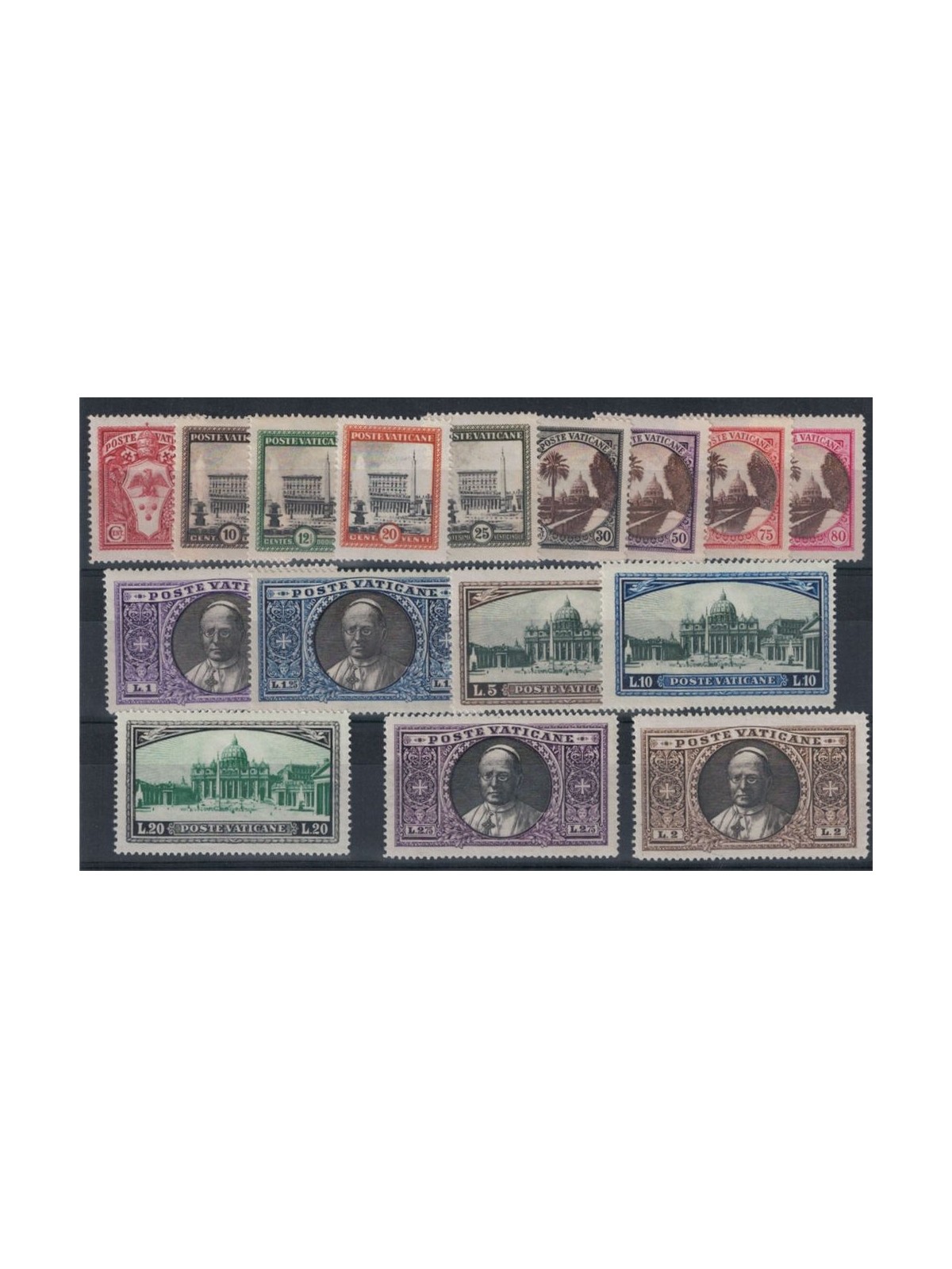 VATICANO 1933 Giardini e medaglioni 16v MNH**