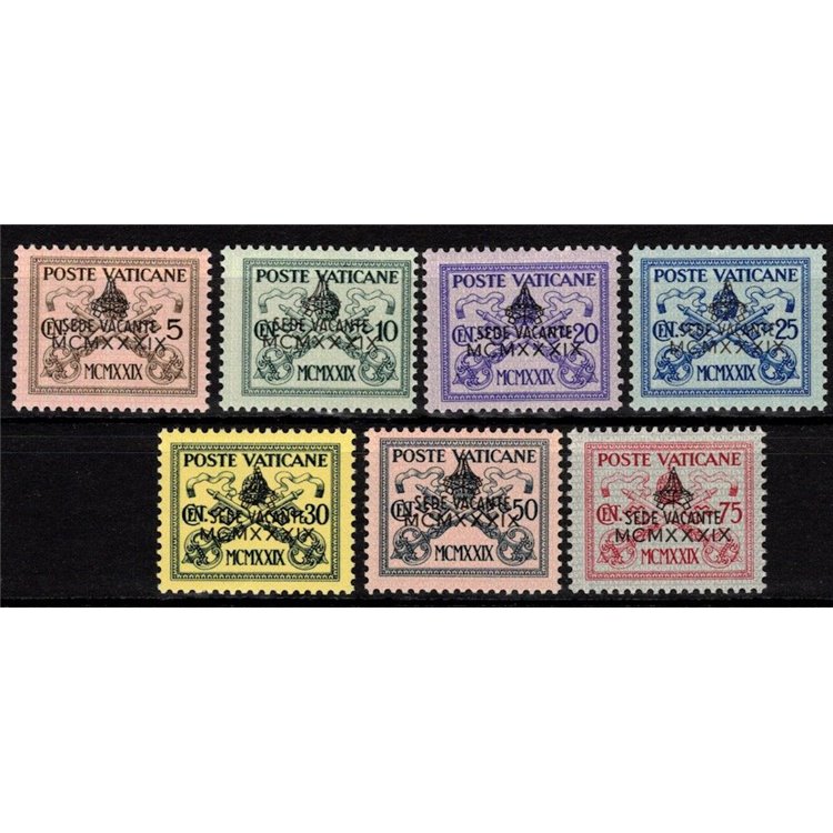 VATICANO 1939 Sede Vacante 7v MNH**