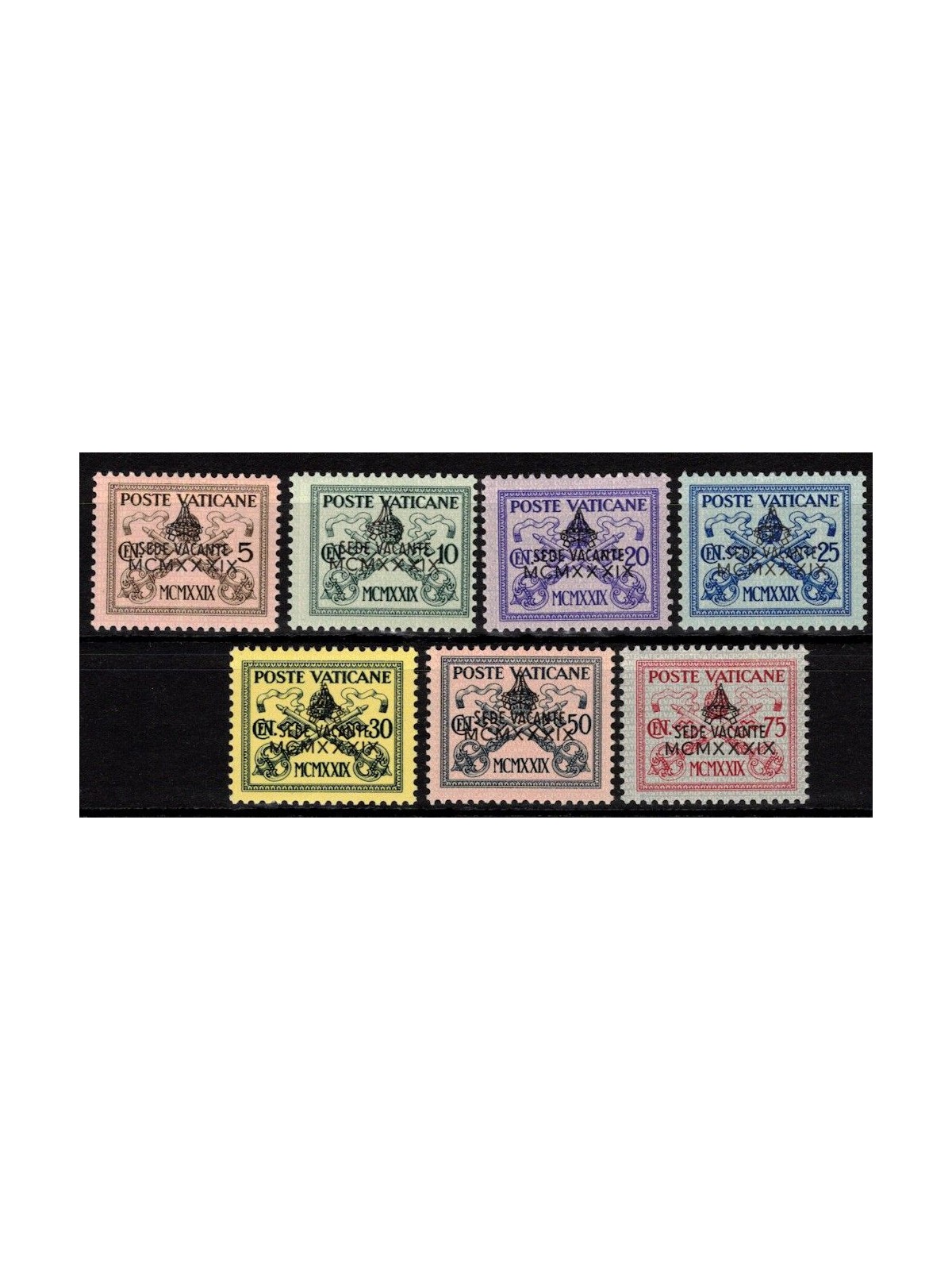 VATICANO 1939 Sede Vacante 7v MNH**