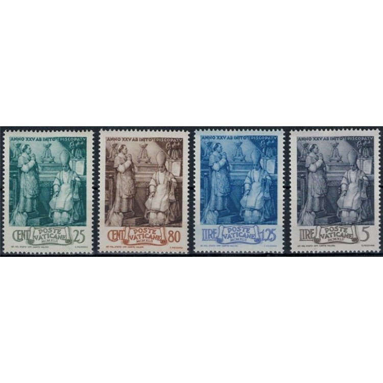 VATICAN 1943 Episcopate of Pius XII 4v MNH**