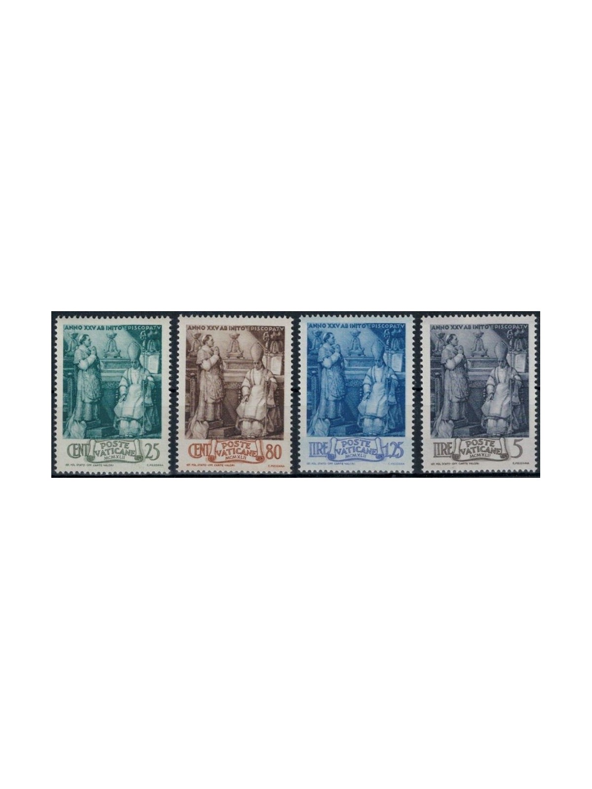 VATICAN 1943 Episcopate of Pius XII 4v MNH**