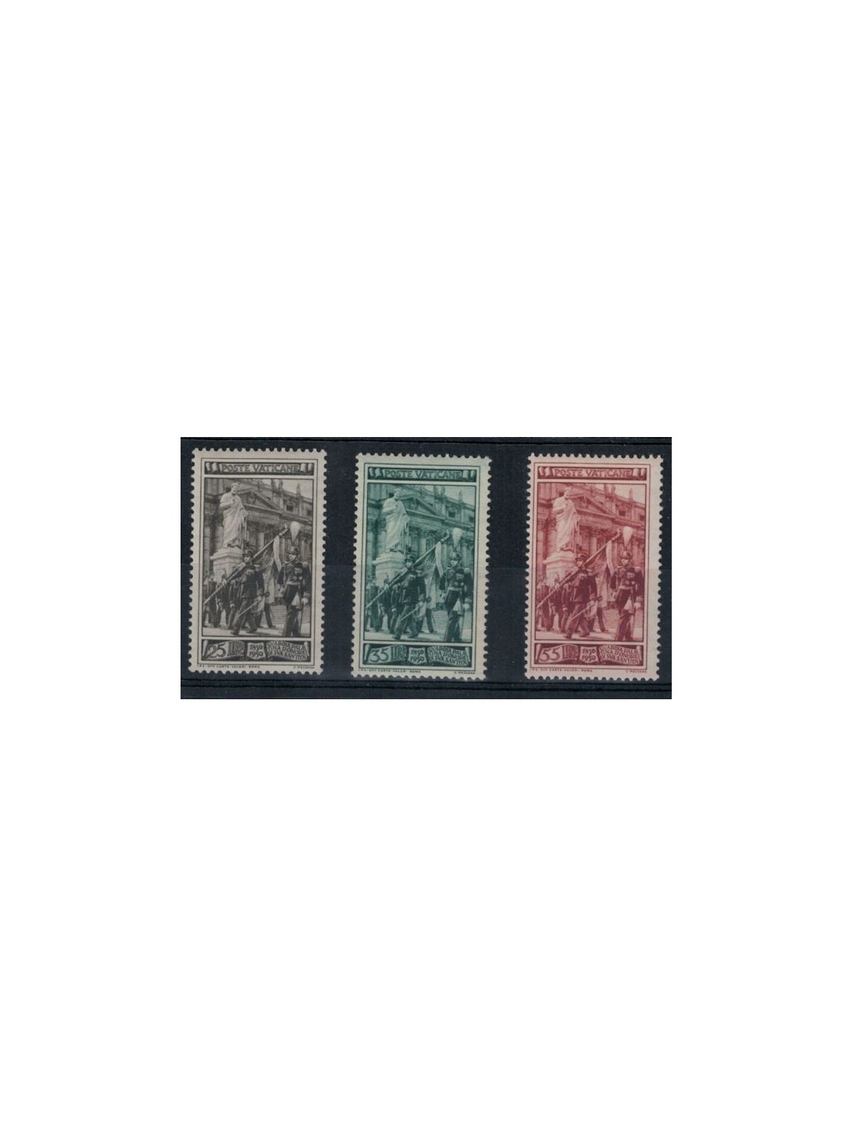 VATICAN 1950 Palatine Guard 3v MNH**