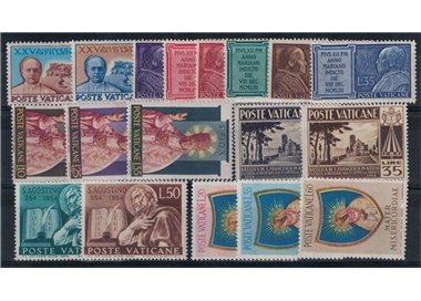 VATICAN 1954 Complete Year 18v MNH**