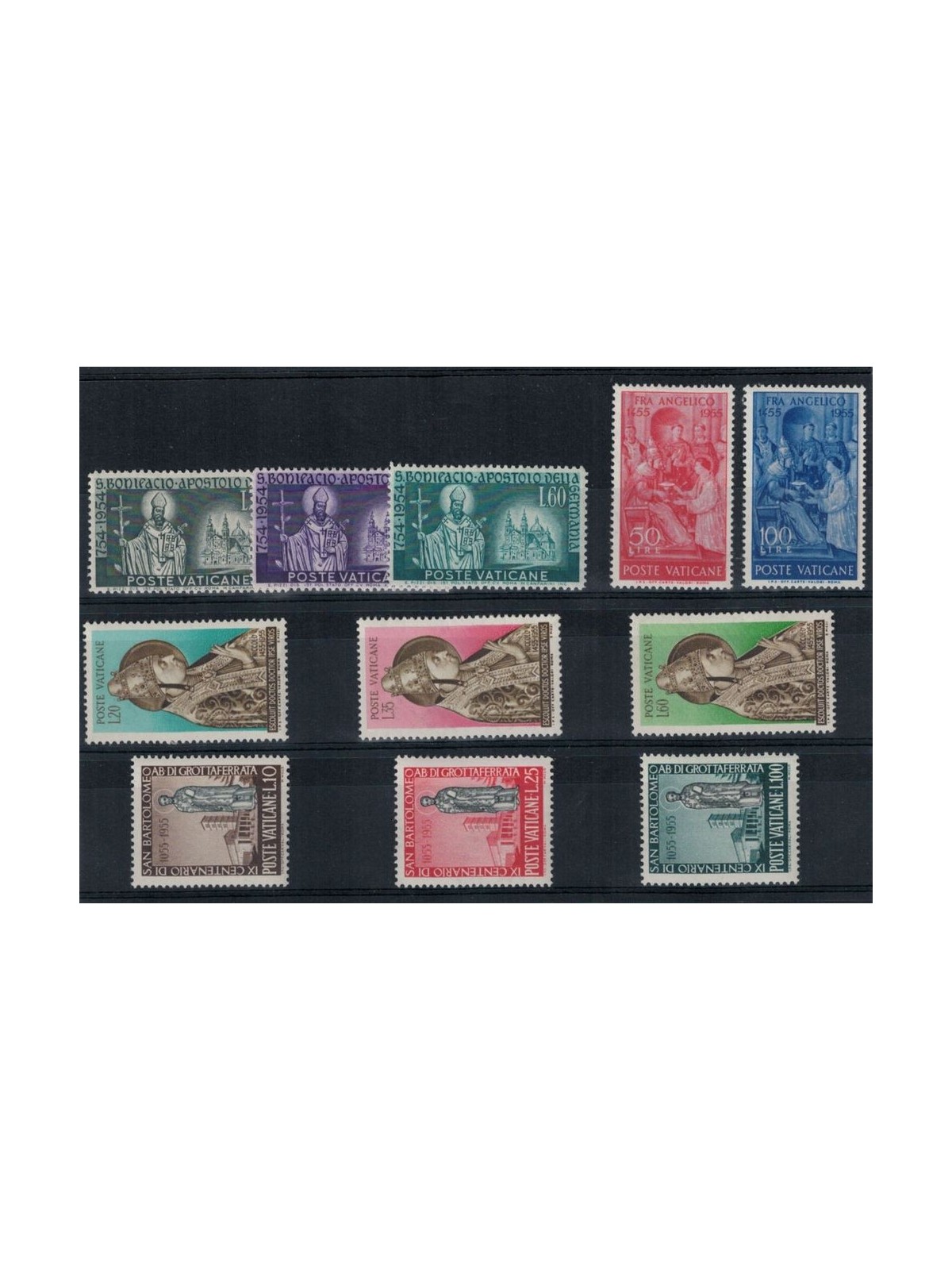 VATICANO 1955 Annata Completa 11v MNH**