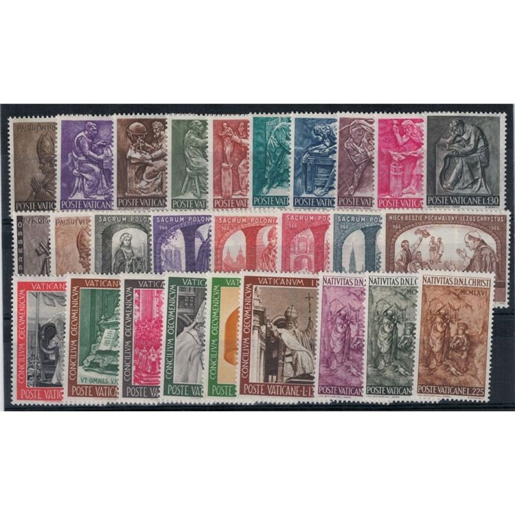 VATICANO 1966 Annata Completa 27v MNH**