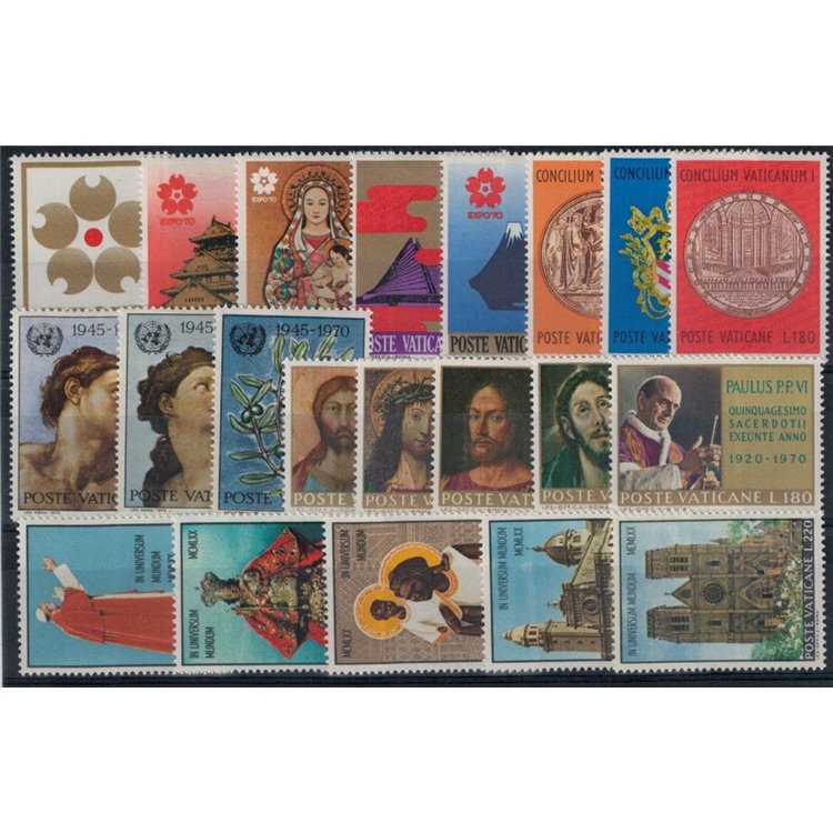 VATICANO 1970 Annata Completa 21v MNH**