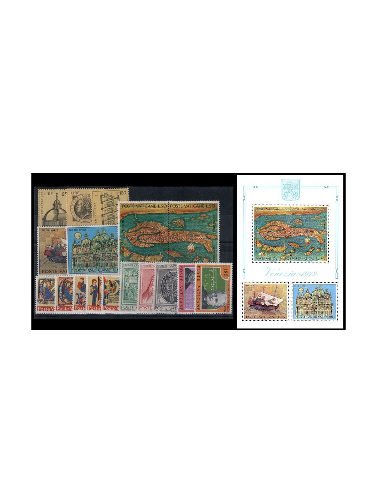 VATICAN 1972 Complete Year 19v + 1 s/s MNH**