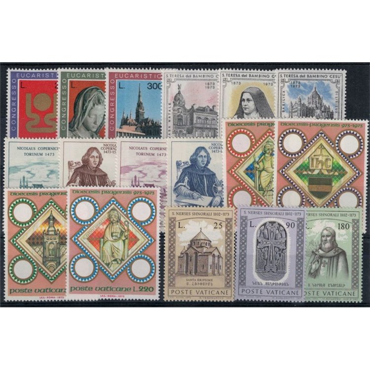 VATICAN 1973 Complete Year 17v MNH**