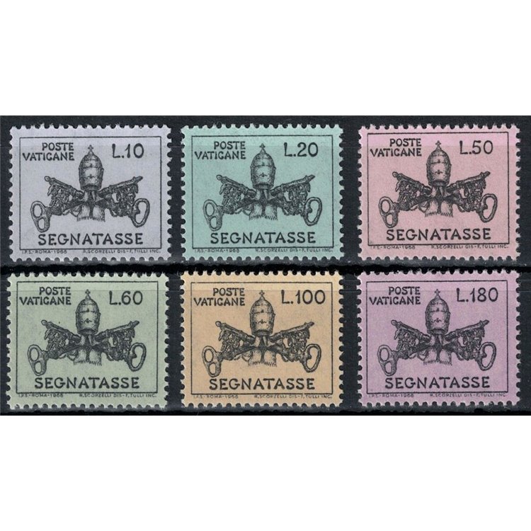 VATICANO 1968 Segnatasse 6v MNH**