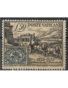 VATICANO 1952 Centenario del francobollo MNH**