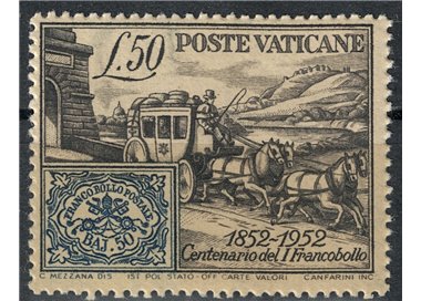 VATICANO 1952 Centenario del francobollo MNH**