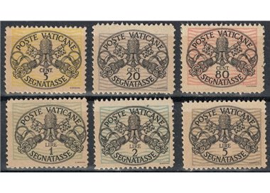 VATICAN 1945 Tax stamp 6v MNH**