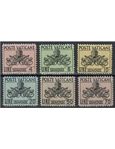 VATICANO 1954 Segnatasse 6v MNH**
