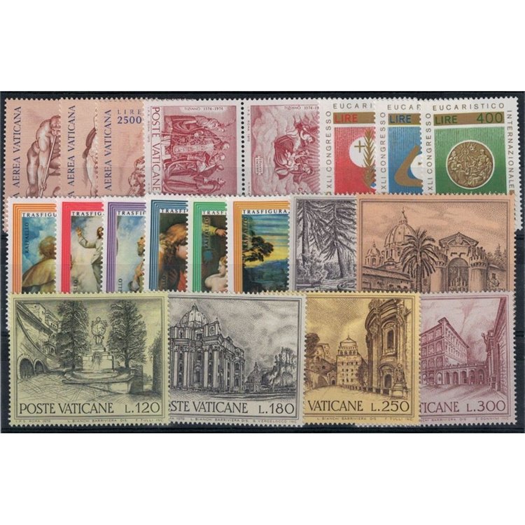 VATICANO 1976 Annata Completa 20v MNH**
