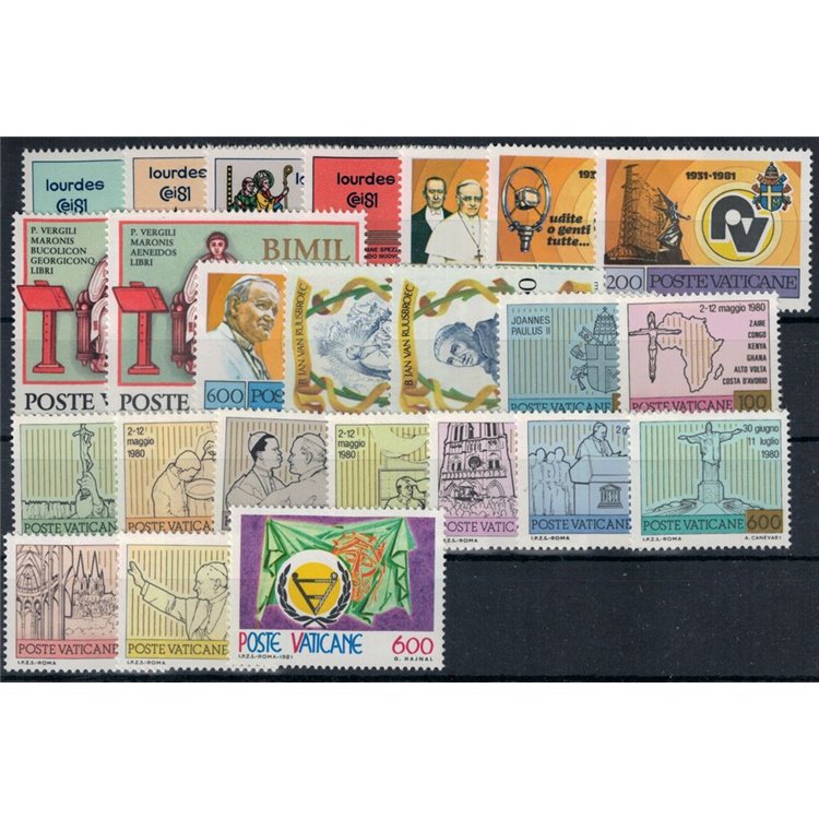 VATICANO 1981 Annata Completa 24v MNH**