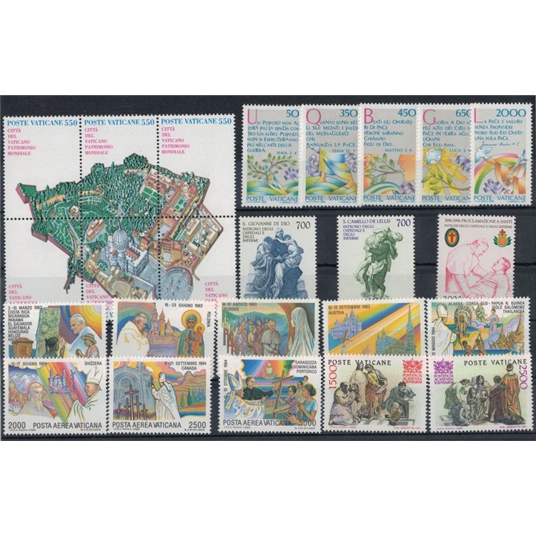 VATICANO 1986 Annata Completa 24v MNH**