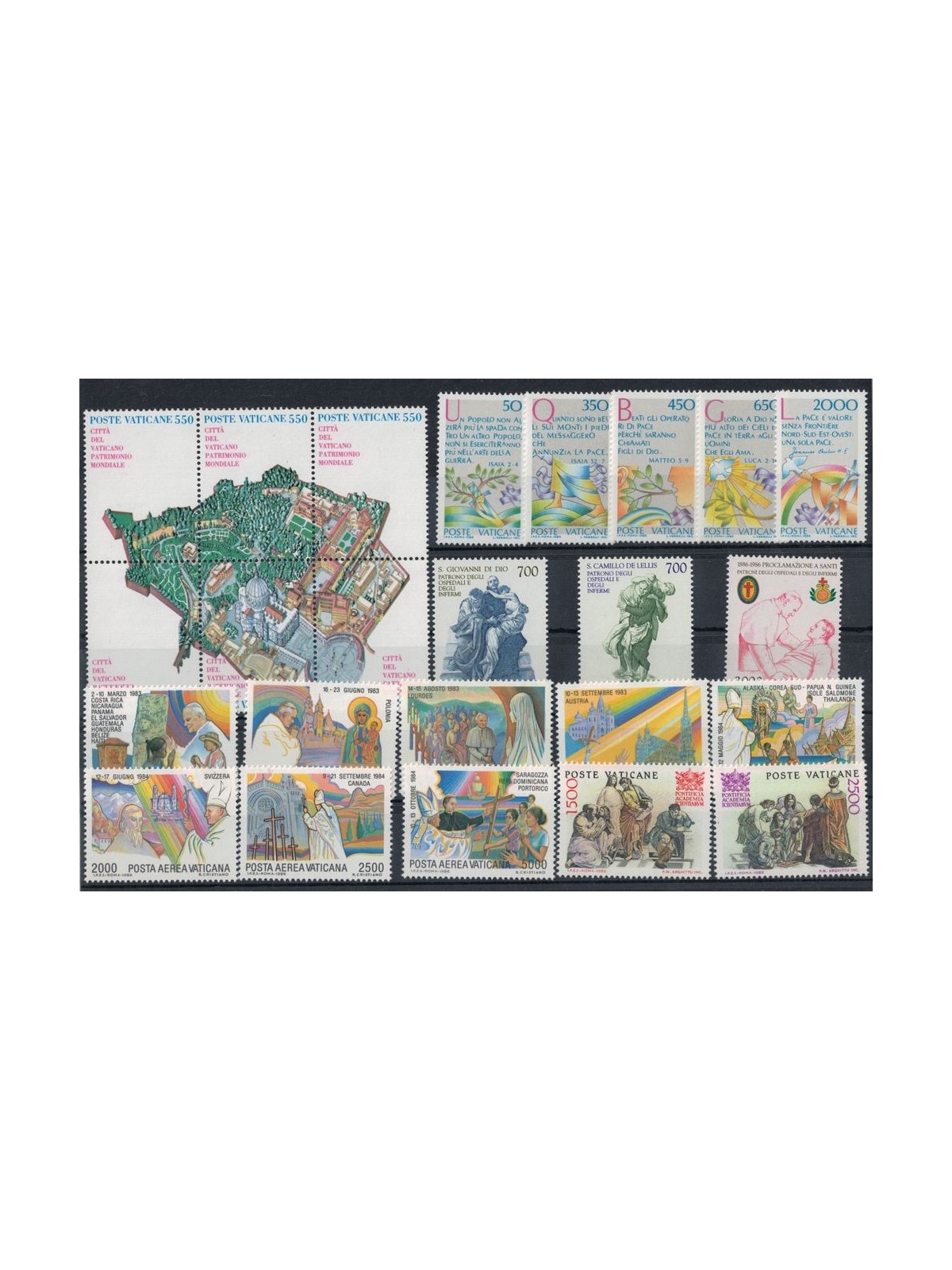 VATICANO 1986 Annata Completa 24v MNH**