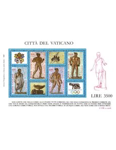 VATICAN 1987 World Exhibition of Olympic Philately s/s MNH**