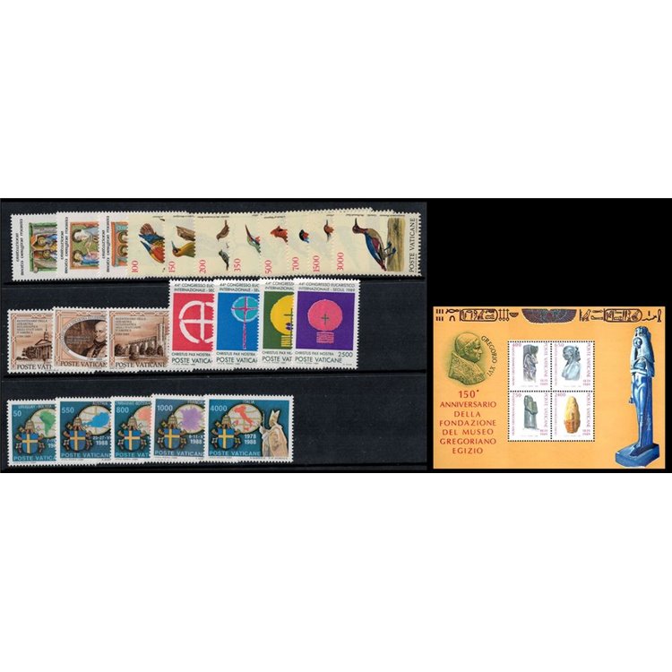 VATICAN 1989 Complete Year Set 23v + 1 s/s MNH**
