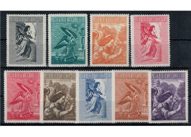 VATICANO 1956 Arcangelo Gabriele (posta aerea) 9v MNH**