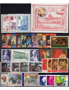 VATICAN 2002 Complete Year 33v + 1 s/s MNH**