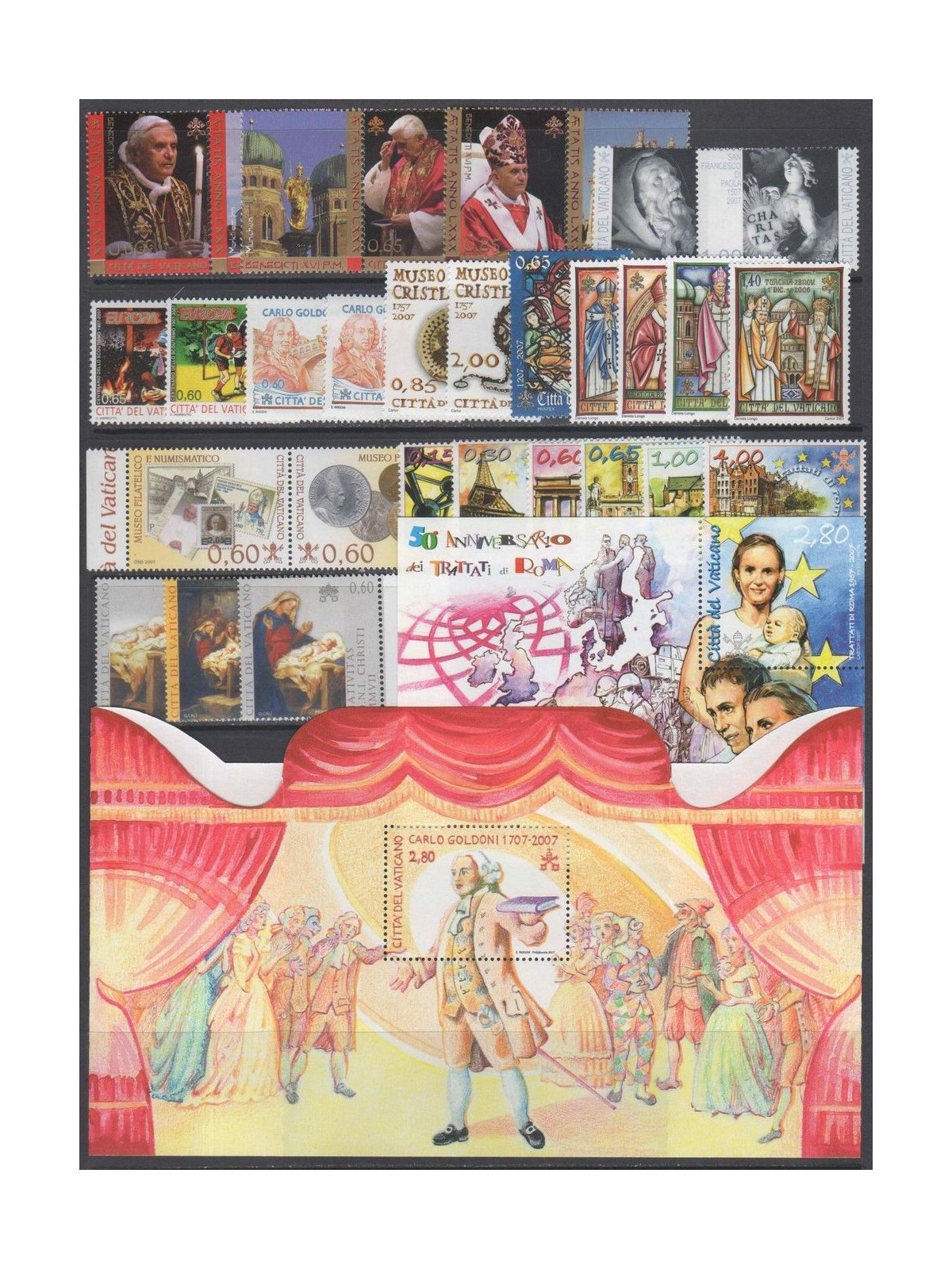 VATICAN 2007 Complete Year 28v + 2 s/s MNH**