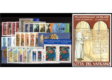 VATICANO 2001 Annata Completa 33v + 1 BF MNH**