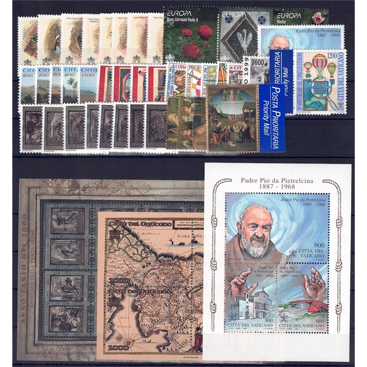 VATICANO 1999 Annata Completa 39v + 3 BF MNH**