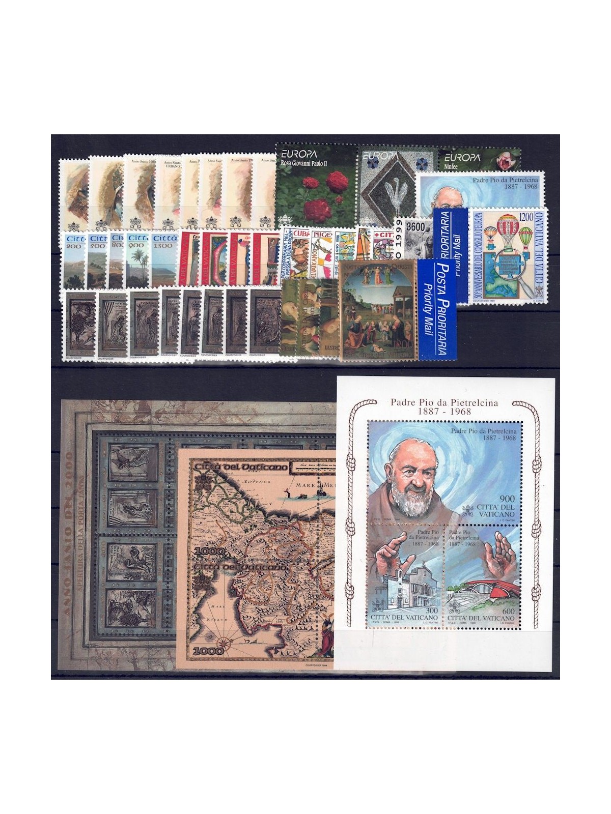 VATICAN 1999 Complete Year 39v + 3 s/s MNH**