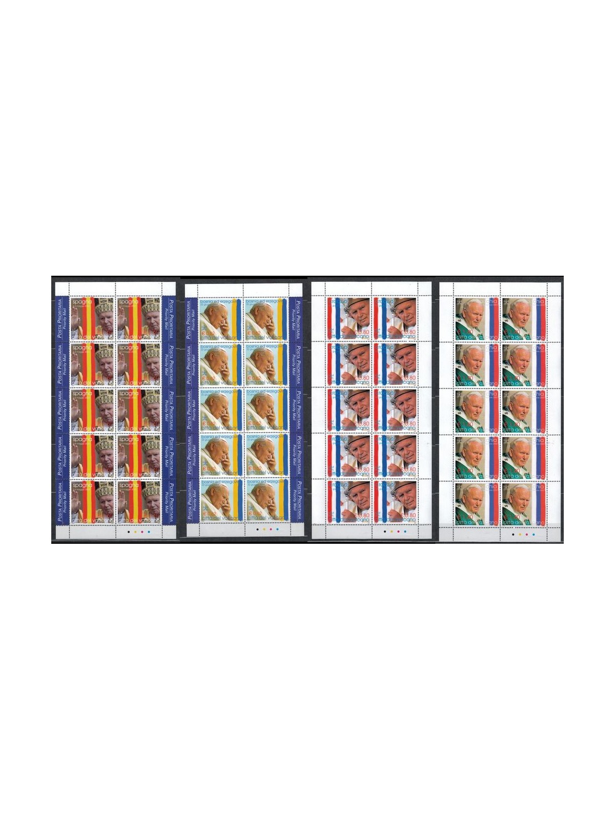 VATICAN 2004 John Paul II's travels 4 m/s MNH**