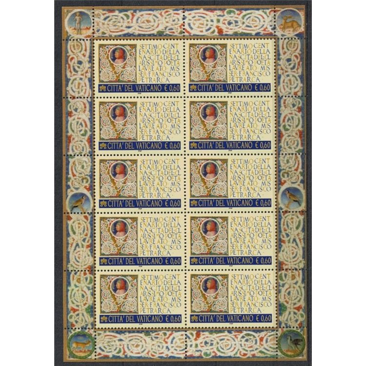 VATICANO 2004 Francesco Petrarca MF MNH**